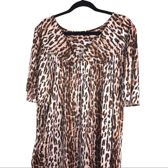 Vintage 1970s Leopard Nightgown Loungewear - Picture 3 of 8